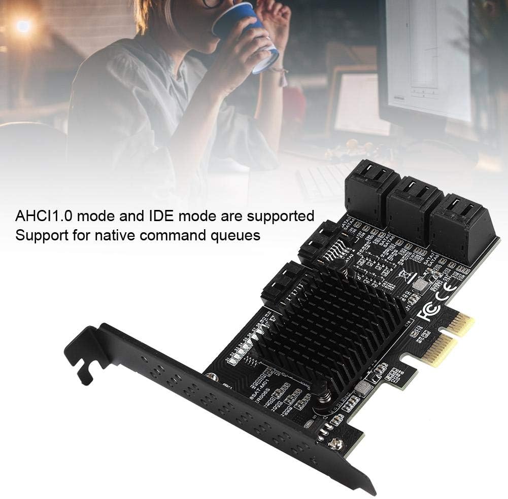 8 Port PCI-E to SATA3.0 Controller Card Adapter Pack of 2 J401