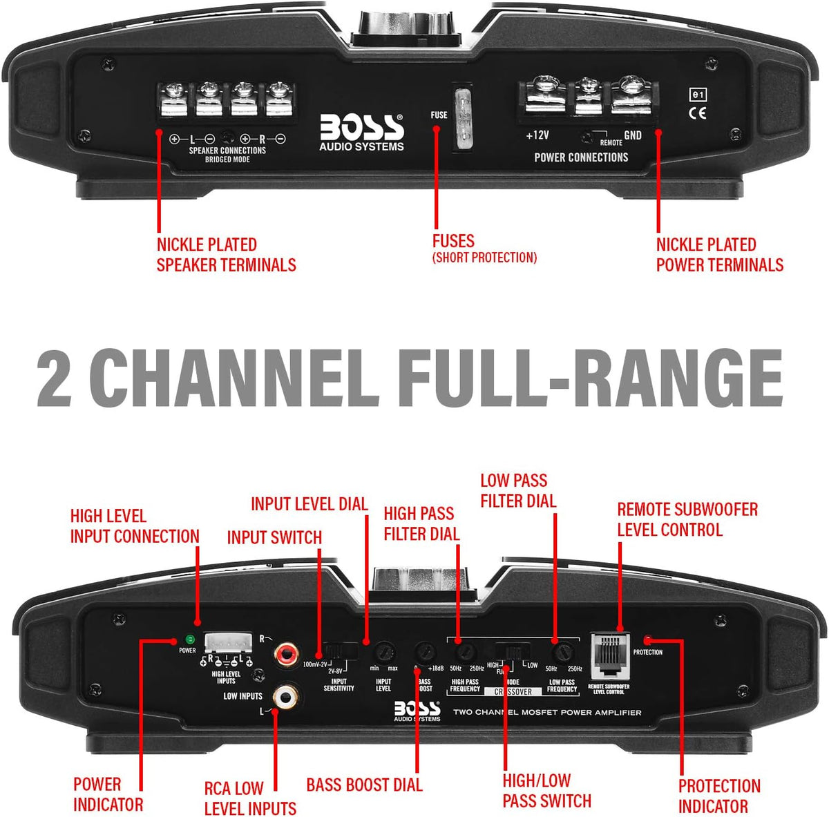 2 Channel Car Amplifier 1000 Watts U859814