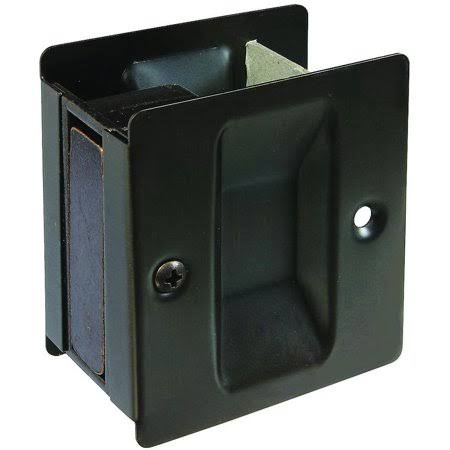 Passage Notched Pocket Door Pull Solid Brass Antique Bronze (Case of 2) N8760