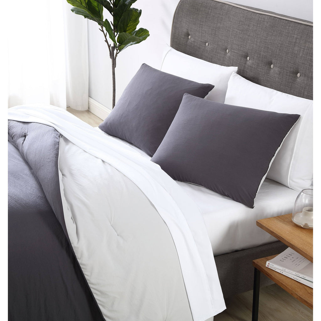 Twin Enzyme Washed 5-Pc. Bed Set Black/Grey G229189