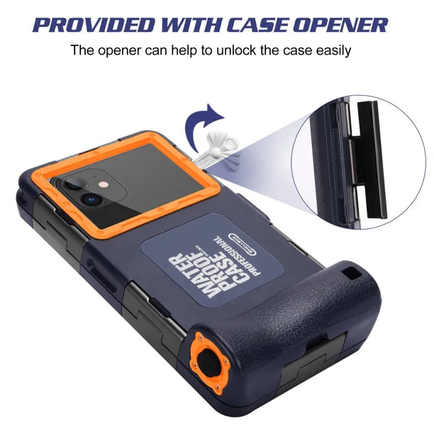 Waterproof Protective Case for Phones Up to 6.9 Inch with Lanyard N84241