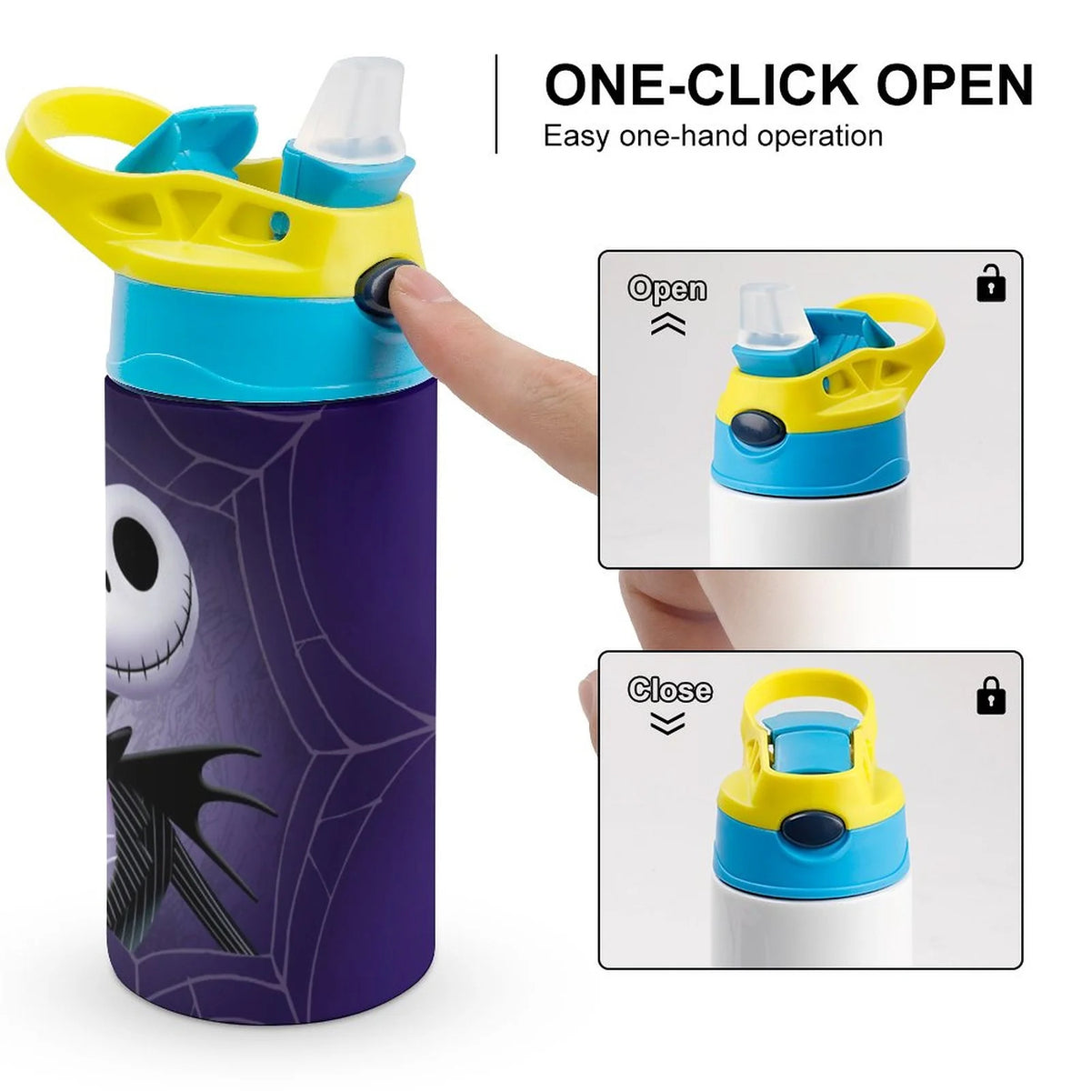 Insulated Stainless Steel Water Bottle with Straw W8427