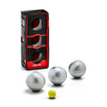 Petanque Boules Semi-Soft Competition 3 Silver 75mm 720 Grooved M586