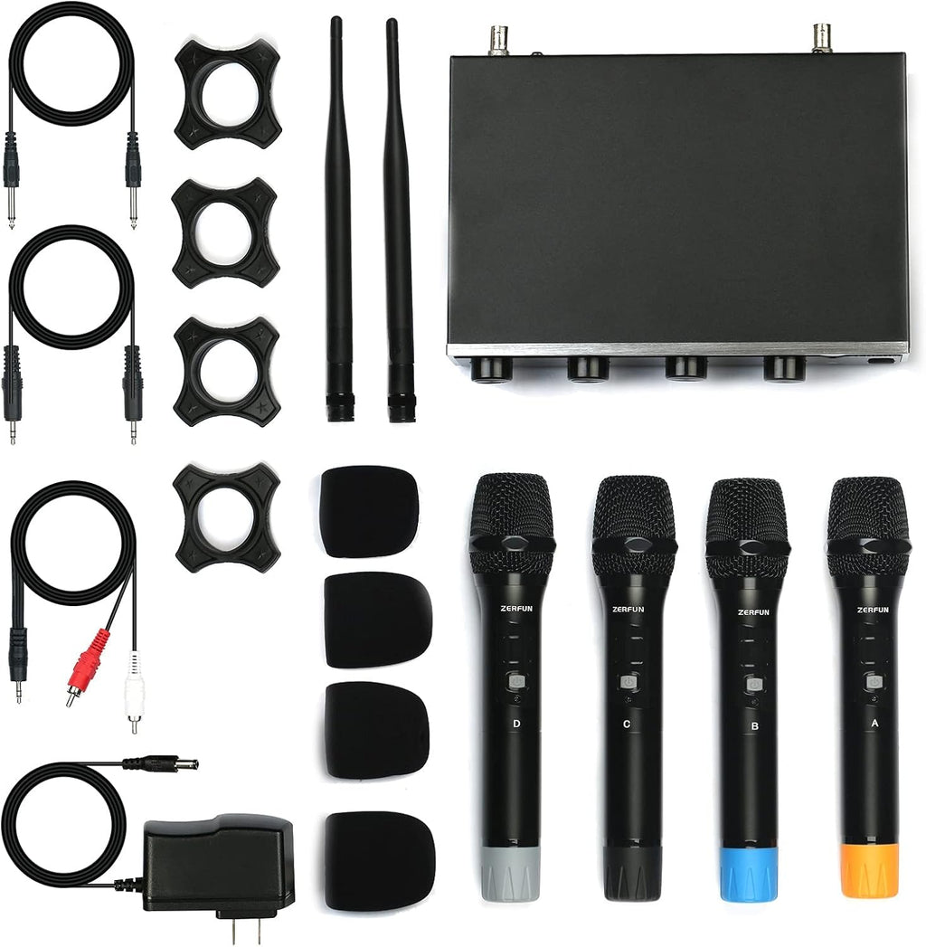 4-Channel UHF Wireless Microphone System with XLR Output H384
