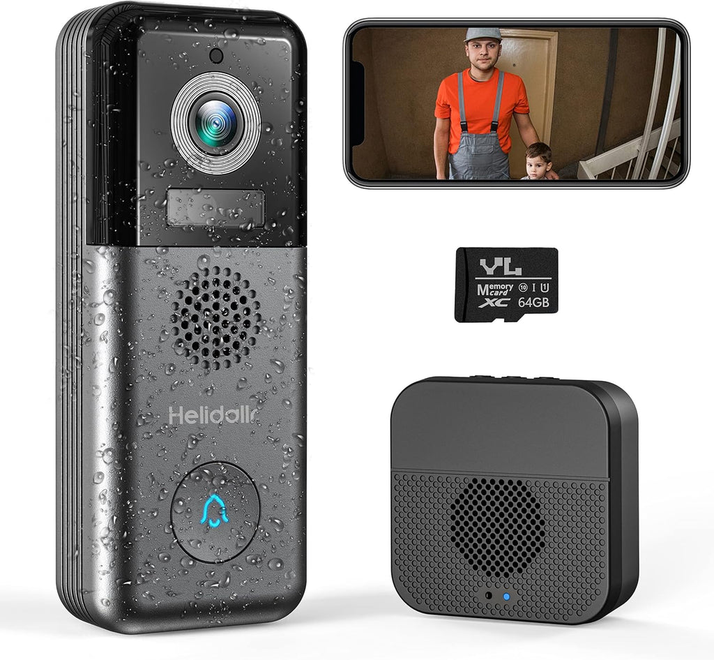 2K Wireless Video Doorbell Camera with Night Vision O83967