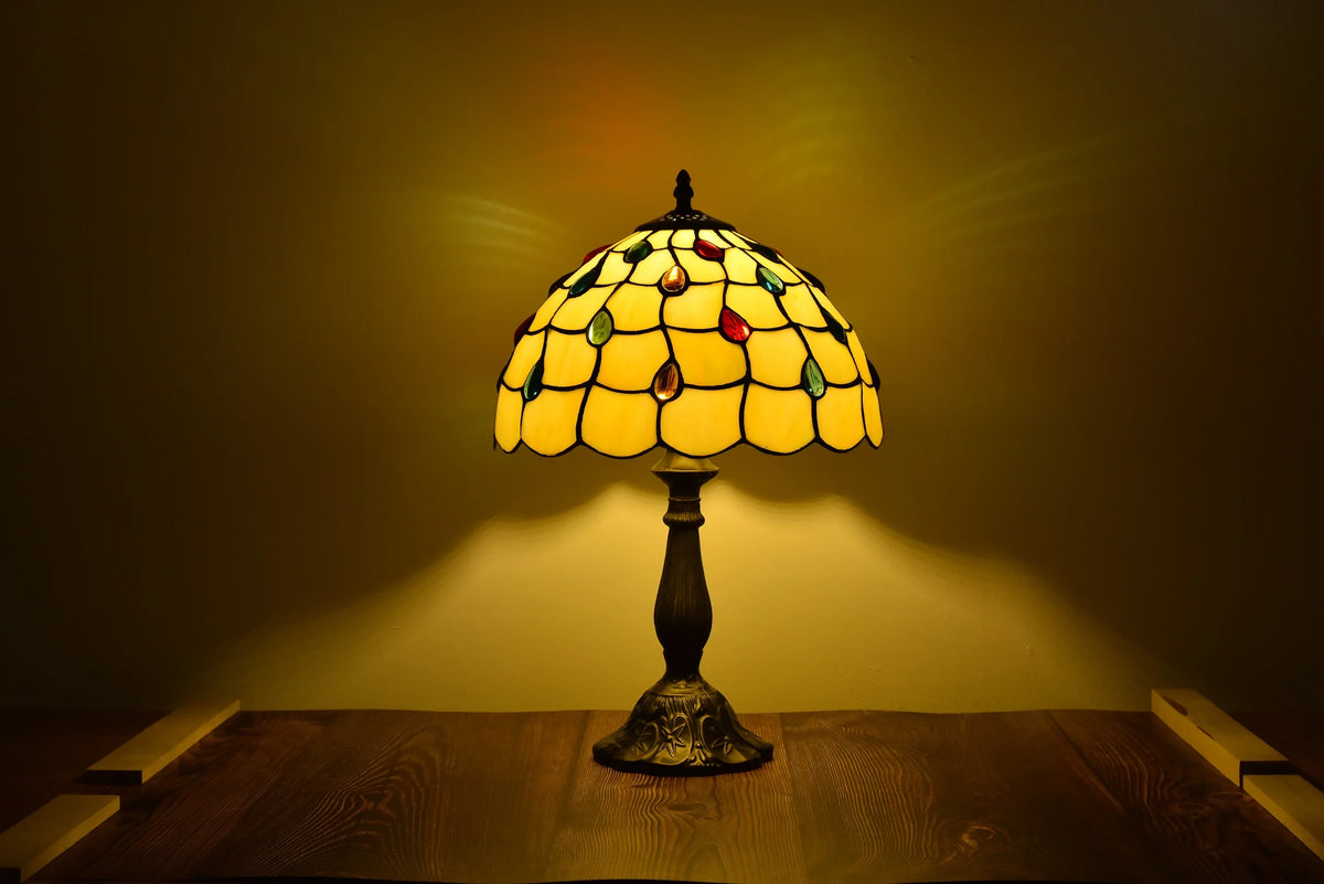 Tiffany Style Table Lamp Stained-Glass 18.1'' H Multi-Color P2601