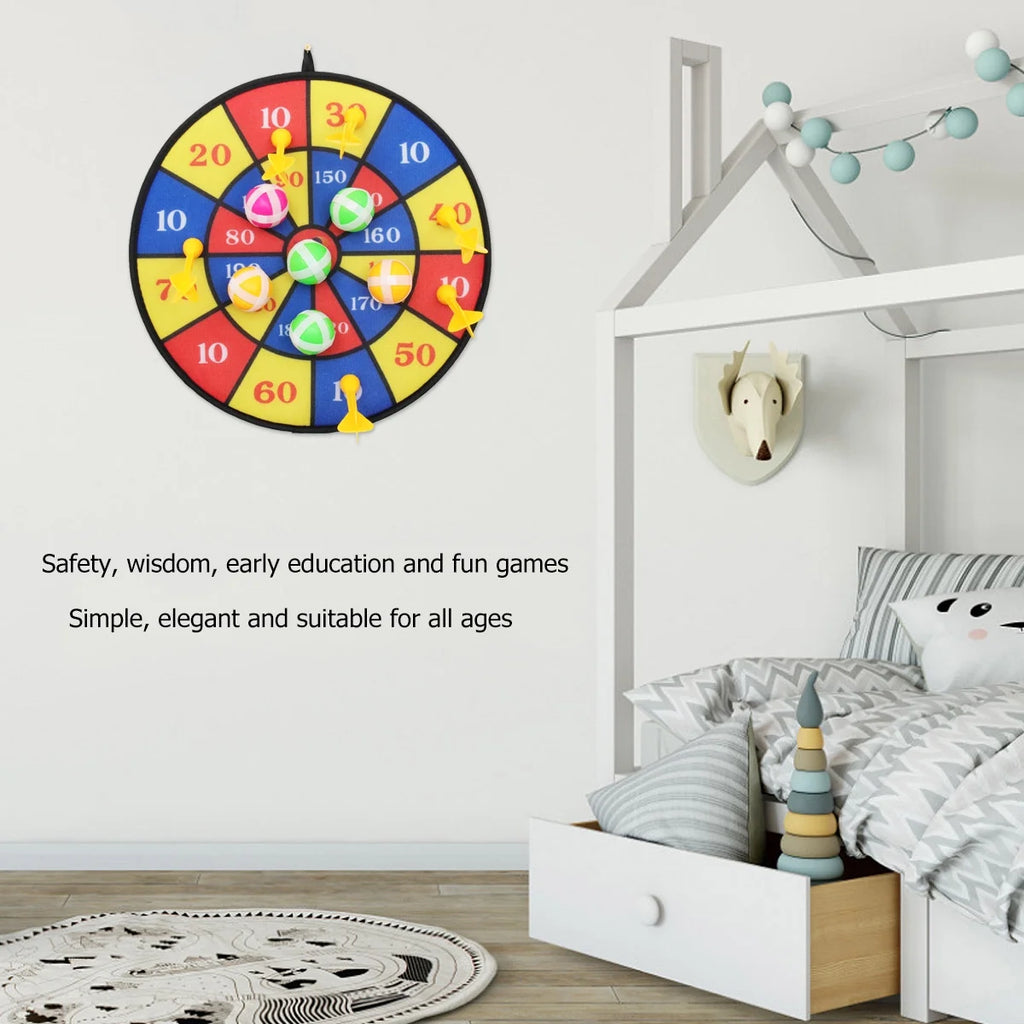Flocking Dart Board with 4pcs Darts Dartboard Set X412198
