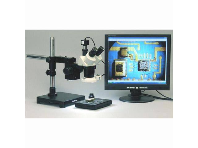 Stereo Microscope on Boom Stand with 1.3MP Digital Camera Y1727