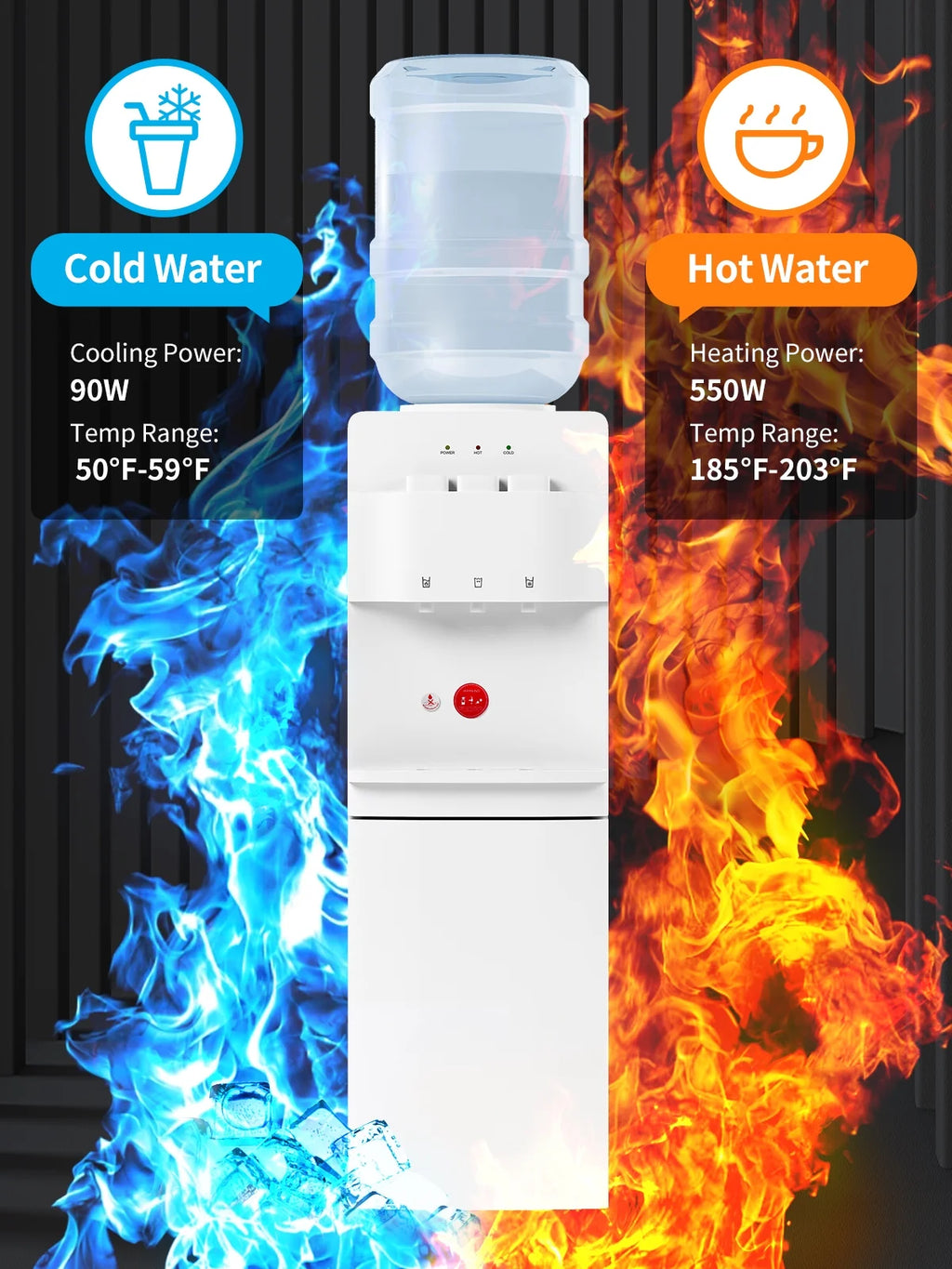 White Top Load Water Dispenser R9560