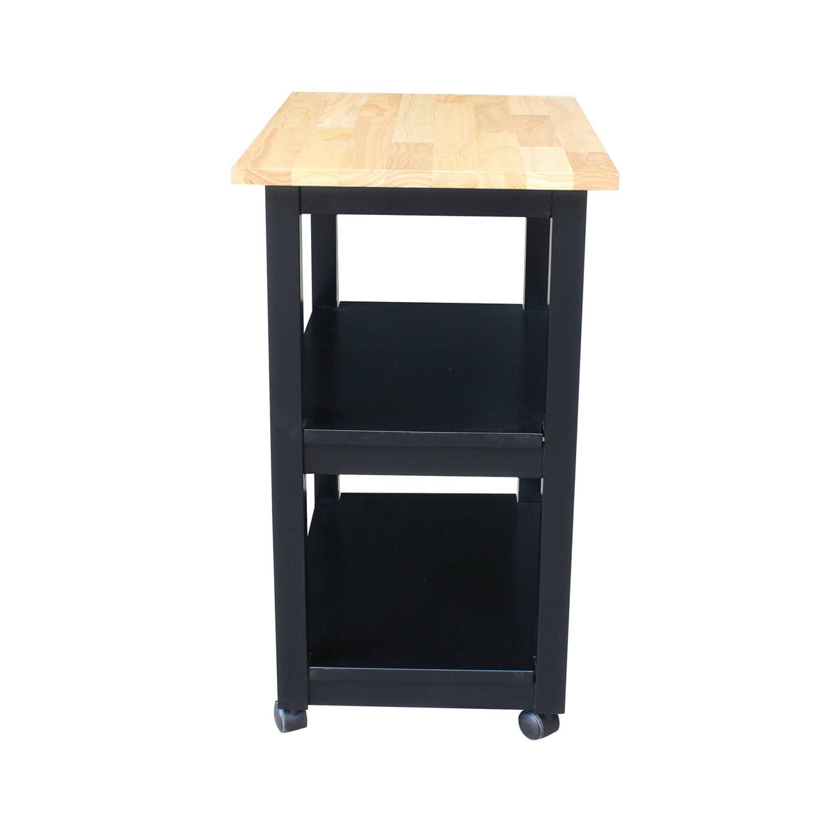 Black & Natural Microwave Cart V630207