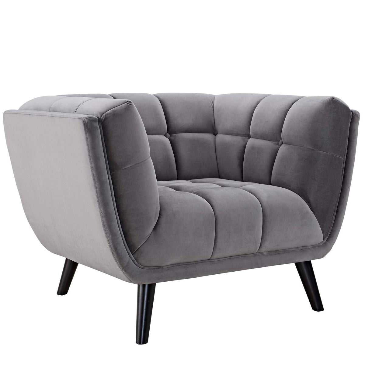 2 Piece Velvet Upholstered Loveseat and Armchair Set O566