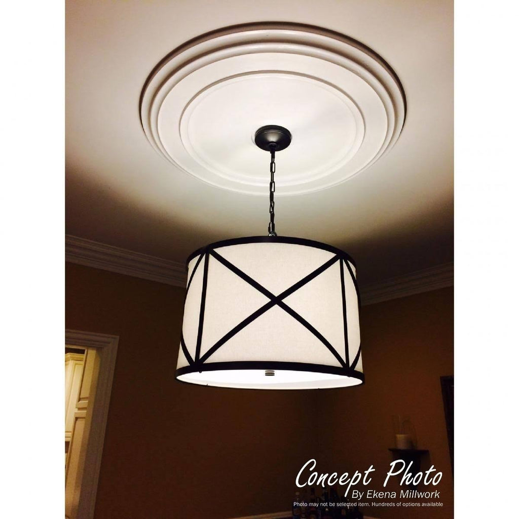 23 1/2x22OD x 3 7/8x22ID x 1x22P Ceiling Medallion, Hand-Painted Mississippi Mud Crackle E505725