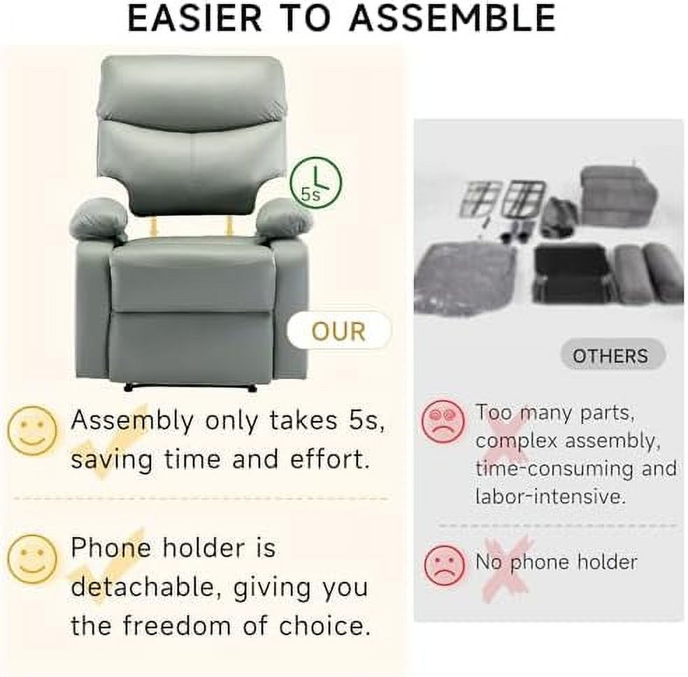 Cerulean Blue Manual Recliner Single Sofa M709029