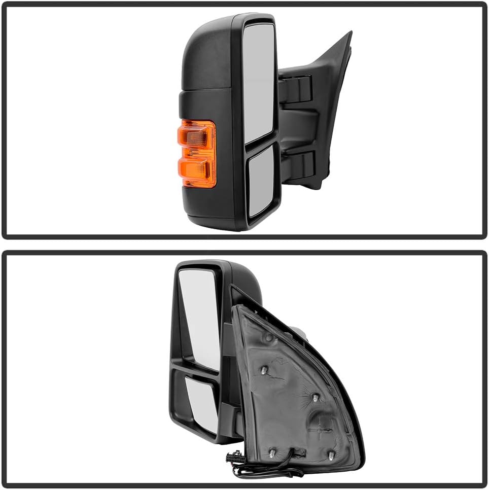 Telescoping Manual Non Heat LED Signal Towing Mirror Driver Side For 2008-2016 Ford F250 / F350 Super Duty Left N91531