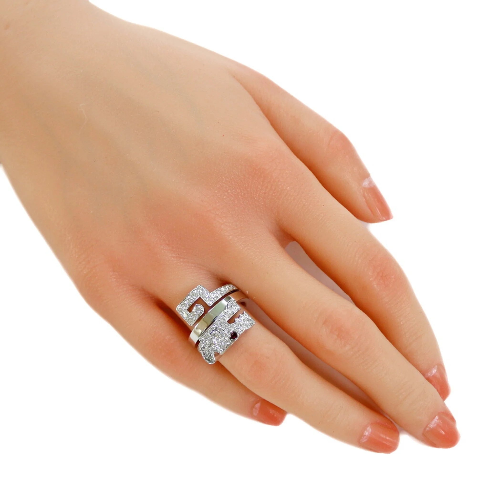 18K White Gold Diamond Ring L29636