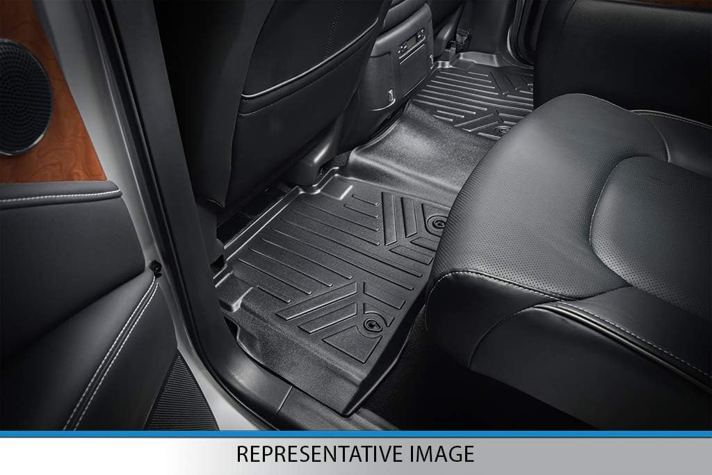 Black Custom Fit Floor Mats 2 Rows and Cargo Liner Trunk Set L399088