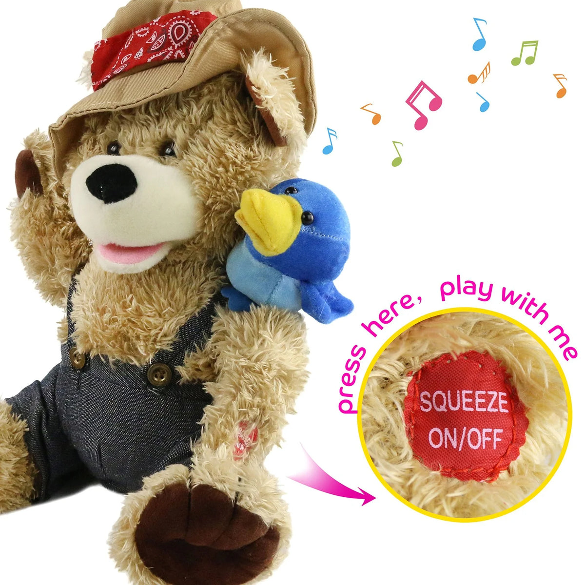 12'' Interactive Singing Teddy Bear V94720
