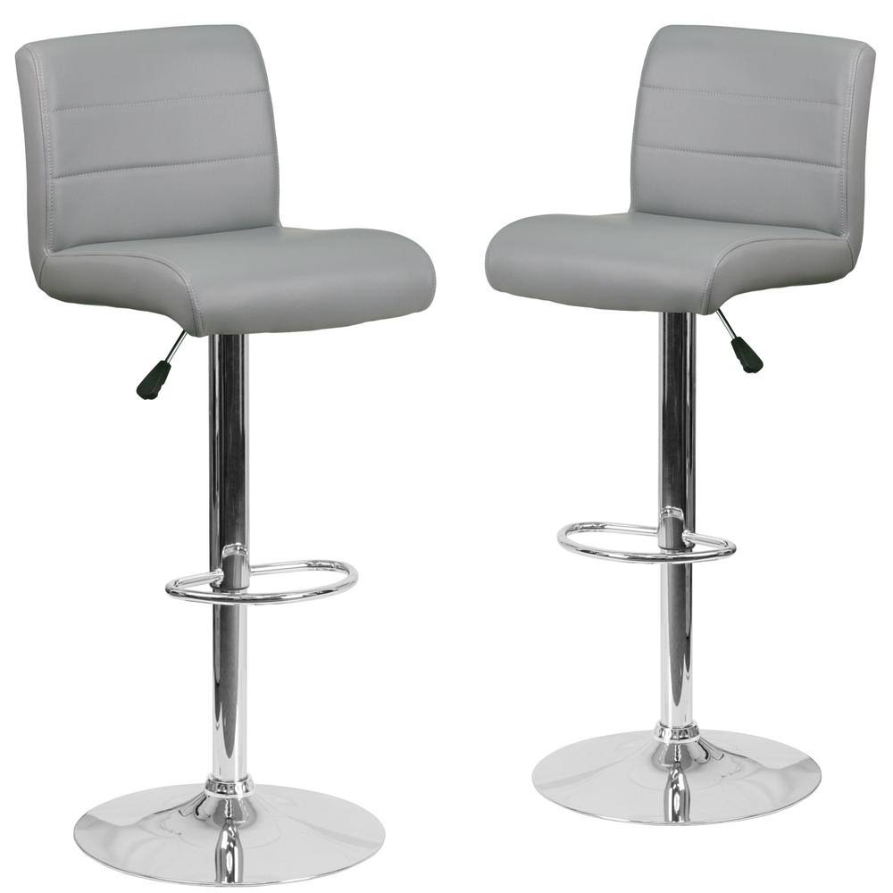 Gray Bar Stool (Set of 2) D497