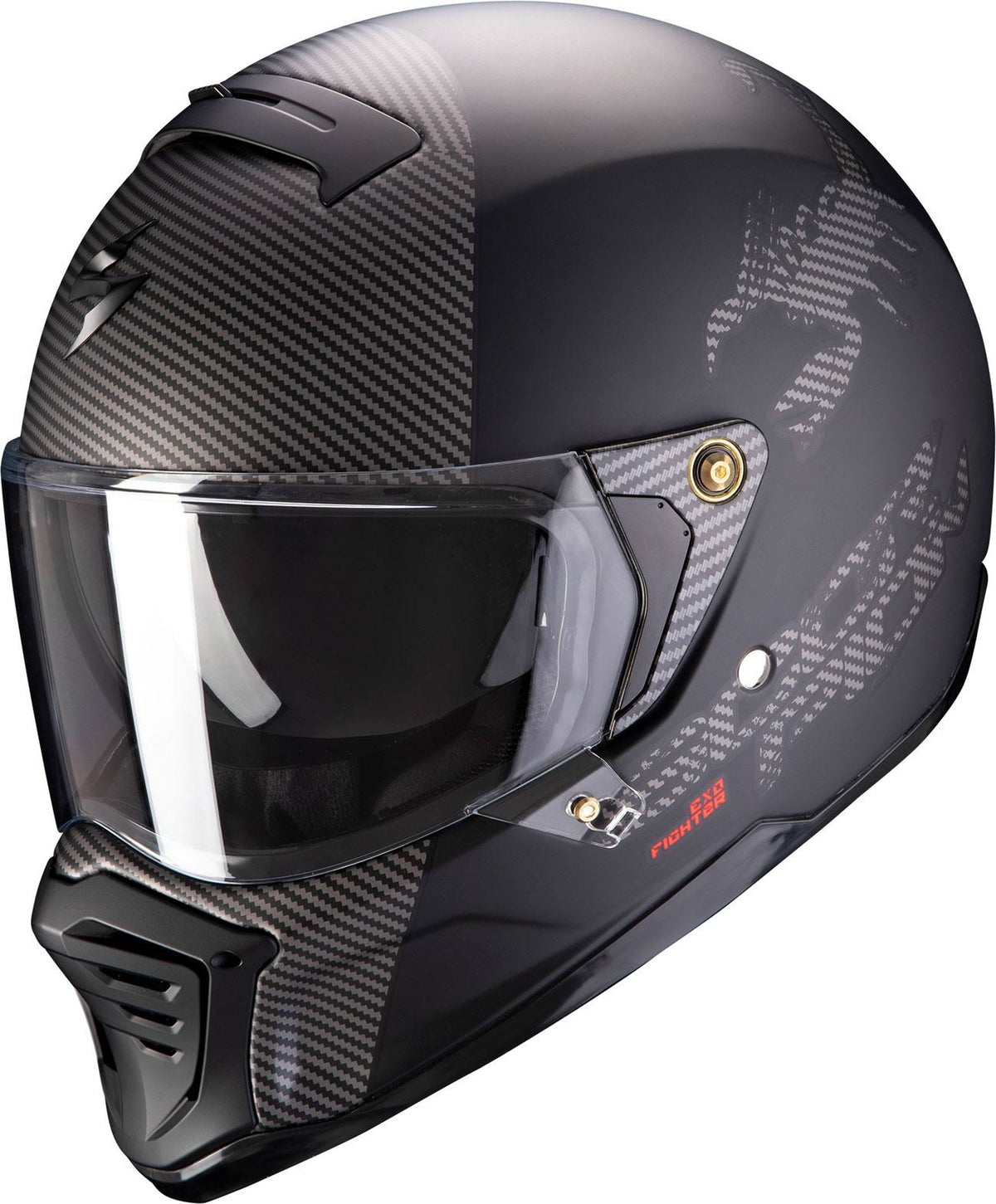 Matt Black Silver Scorpion Helmet E331