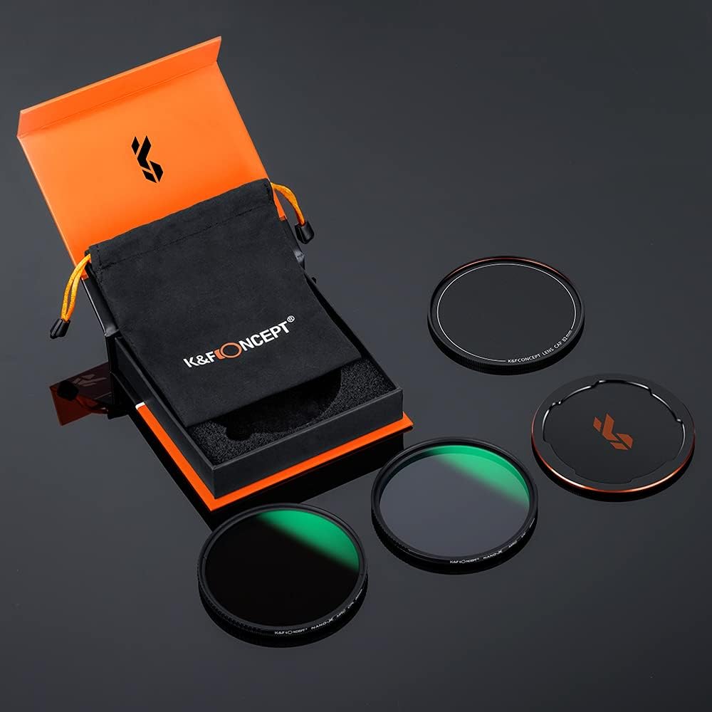 55mm Circular Polarizers Filter & MC UV Protection Filter Kit (2 pcs) with Lens Cap, 28 Multi-Layer Coatings X3527