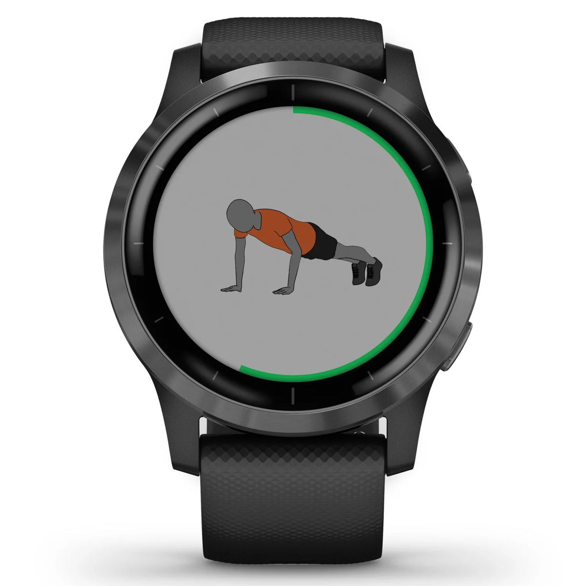 vívoactive 4 Slate Stainless Steel Bezel Black Case Silicone Band Q298041