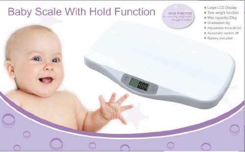 Digital Baby/Pet Scale with Hold Function, Up to 44 lb. W607