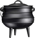 Cast Iron Pre-Seasoned Potjie Pot With Lid, 8 Quarts P70162