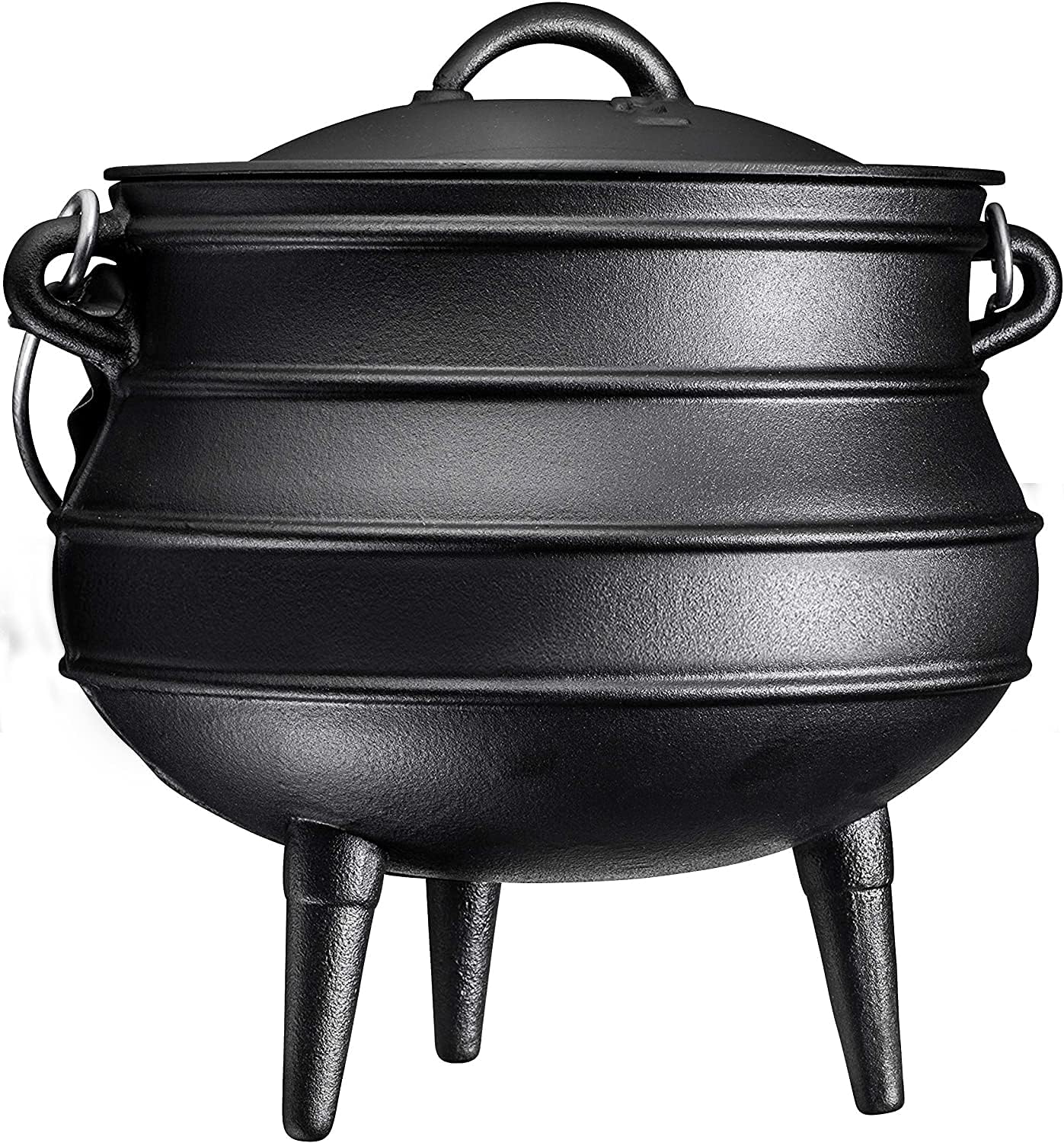 Cast Iron Pre-Seasoned Potjie Pot With Lid, 8 Quarts P70162