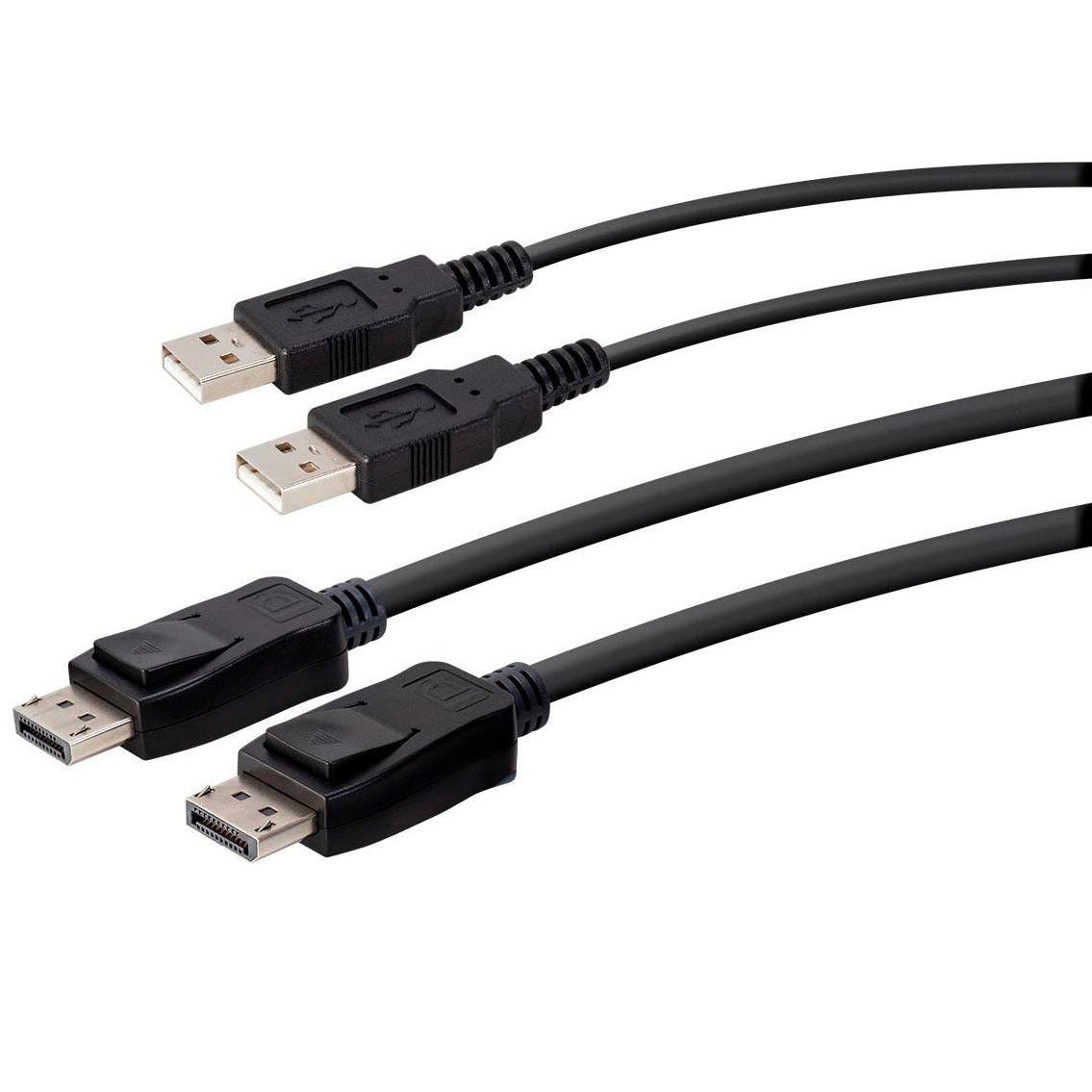 2-Port USB DisplayPort KVM Switch with Remote Port Selector M2690