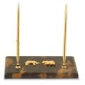 Tiger Eye Marble Double Pen Stand U991