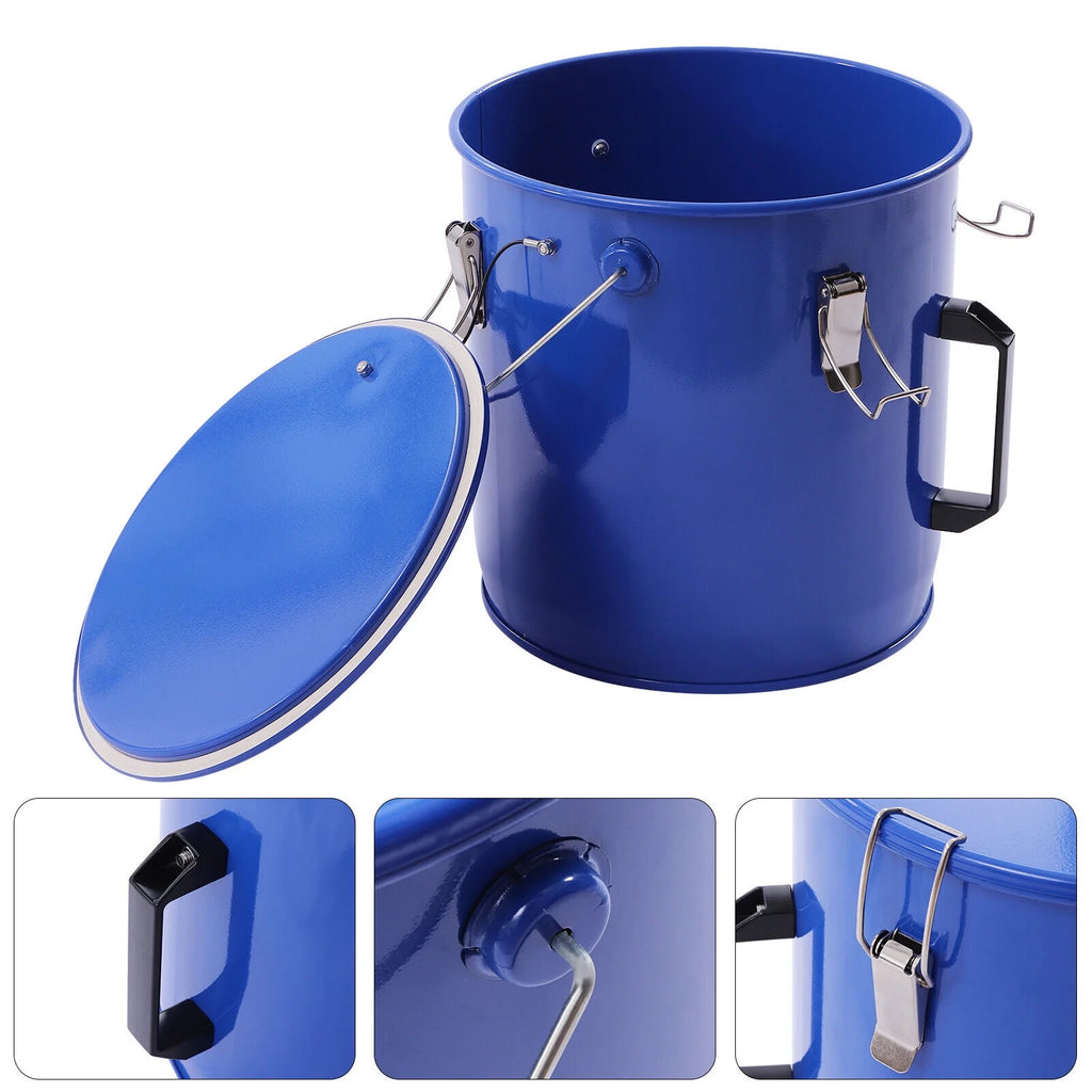 Blue Fryer Grease Bucket Oil Disposal Caddy H417657