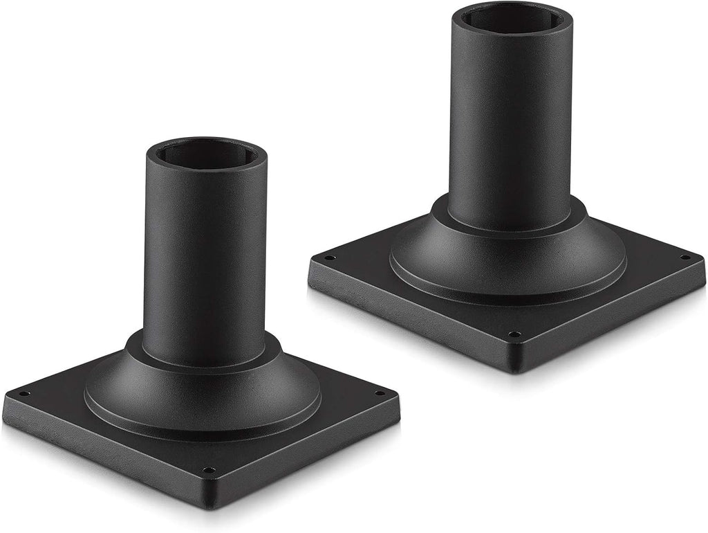 Black Cast Aluminum Post Light Mount Base Adapter 2 Pack N7381
