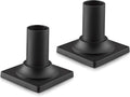 Black Cast Aluminum Post Light Mount Base Adapter 2 Pack N7381