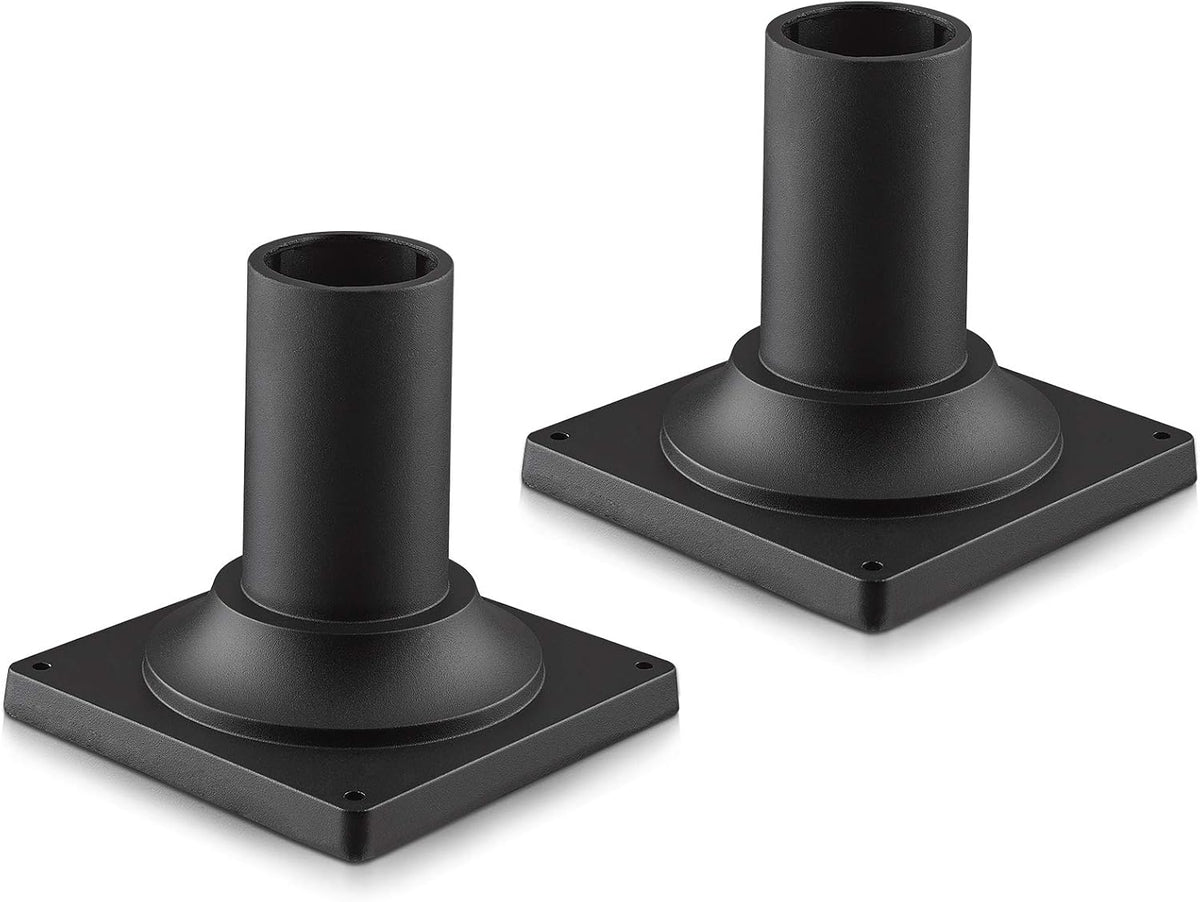 Black Cast Aluminum Post Light Mount Base Adapter 2 Pack N7381