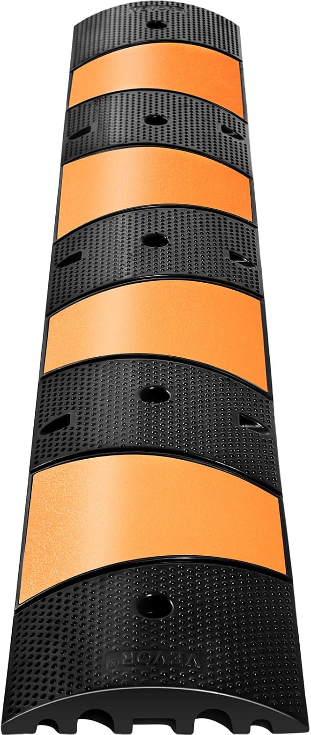 Rubber Speed Bump, 72.8 x 12.2 x 2.2, 22000 LBS Load Capacity M51200