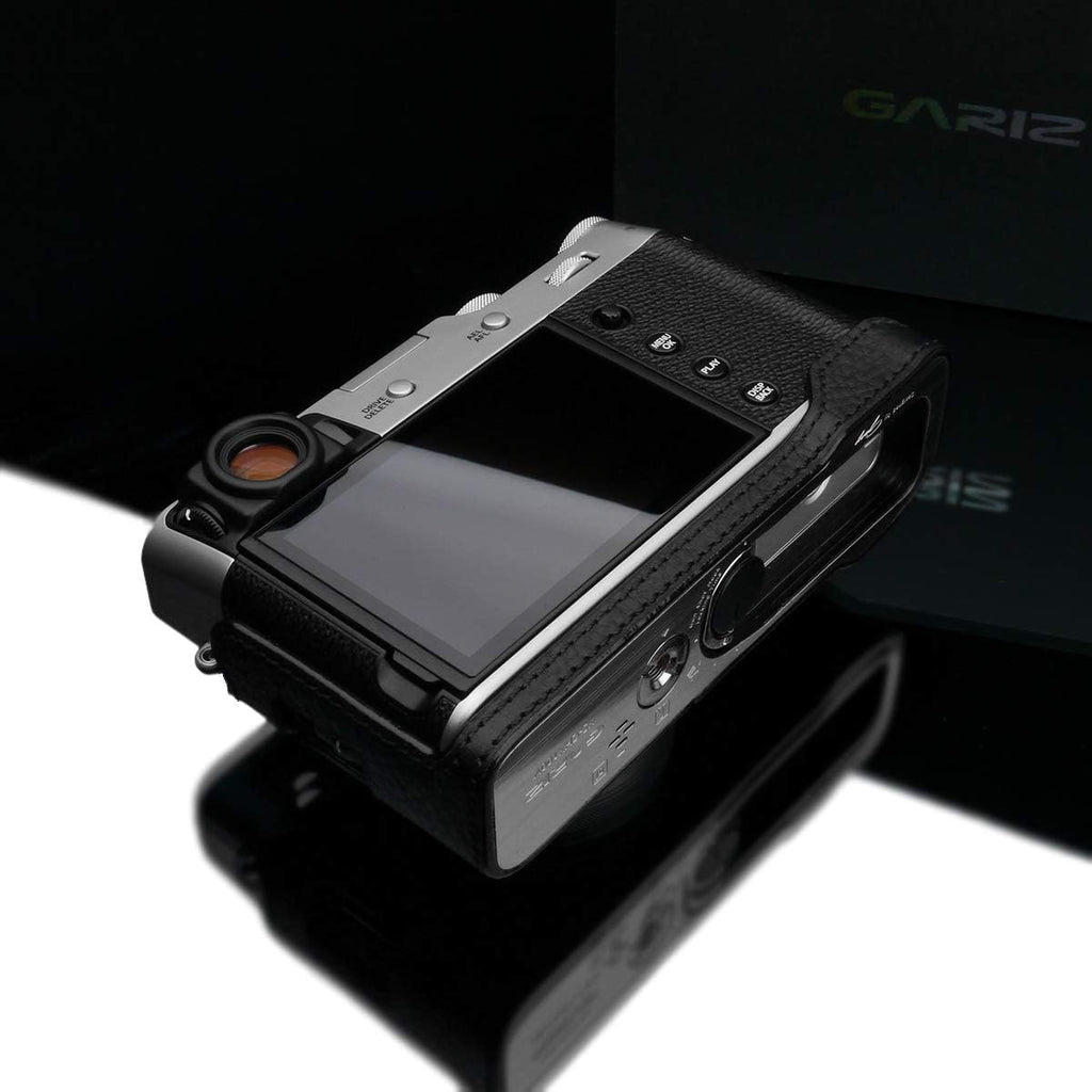 Black Genuine Leather Half Case U98161