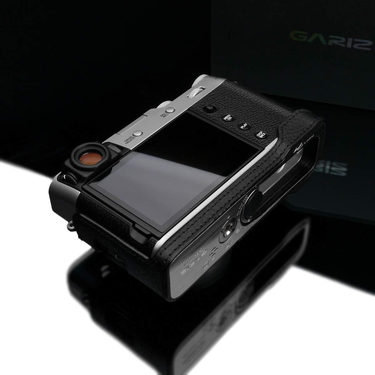 Black Genuine Leather Half Case U98161