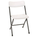 White Speckle Pewter Resin Folding Chair Set of 4 W883286