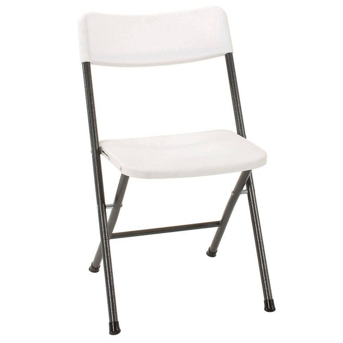 White Speckle Pewter Resin Folding Chair Set of 4 W883286