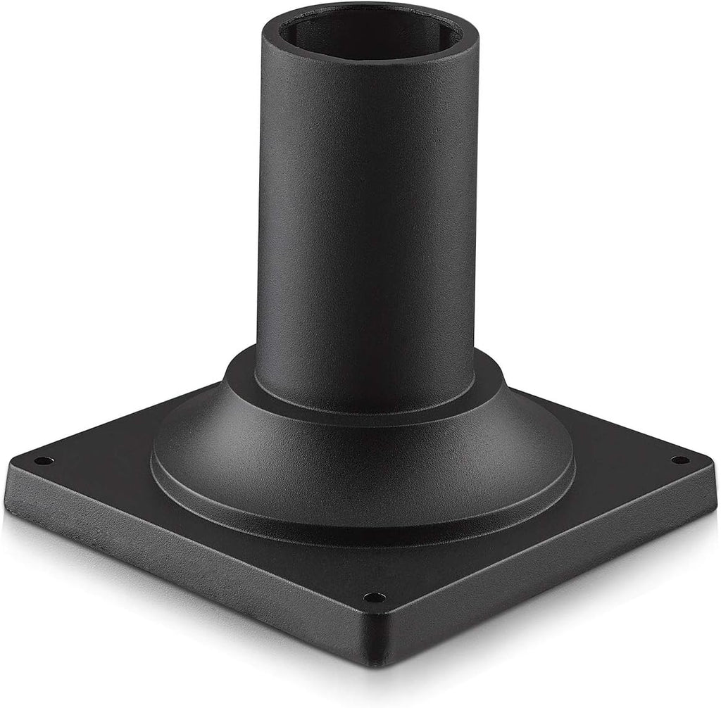 Black Cast Aluminum Post Light Mount Base Adapter 2 Pack N7381