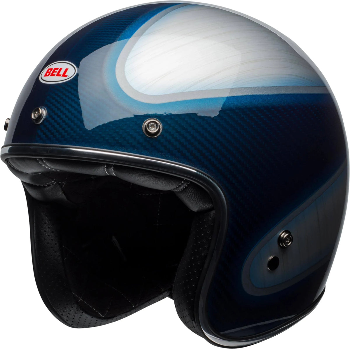 Bell Custom 500 Carbon Helmet Gloss Candy Blue Carbon Small O95076