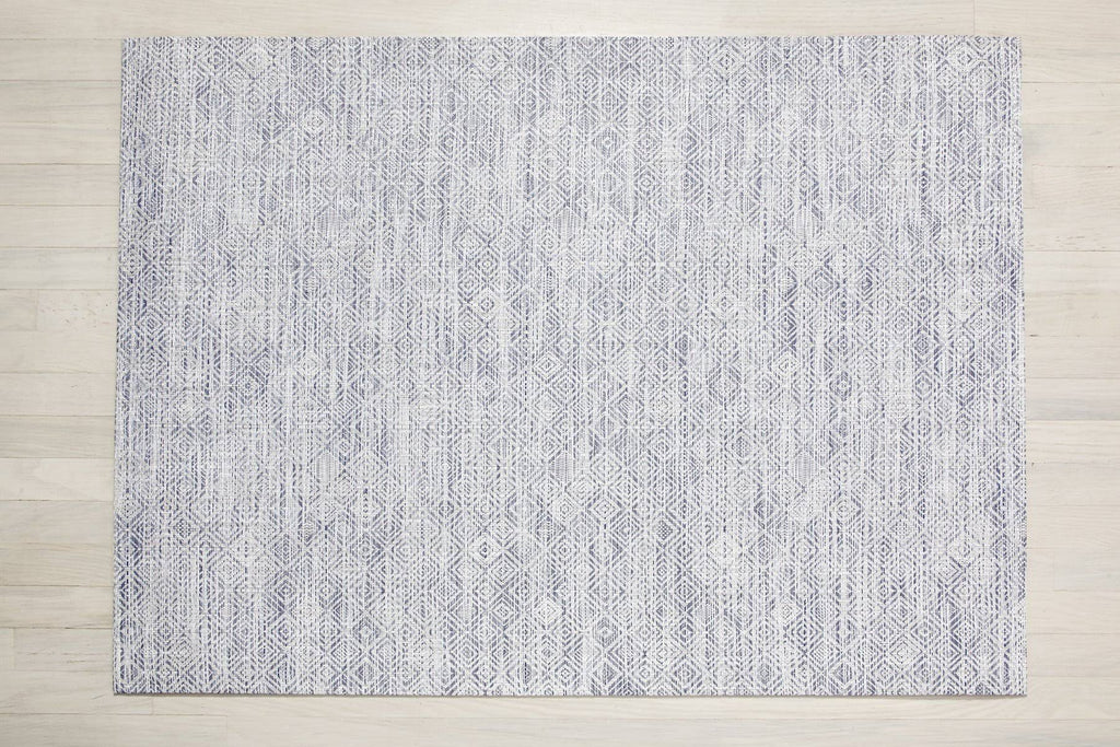 White Black Mosaic Woven Floor Mat K47952