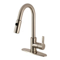 Brushed Nickel Single-Handle Pull-Down Kitchen Faucet L27884