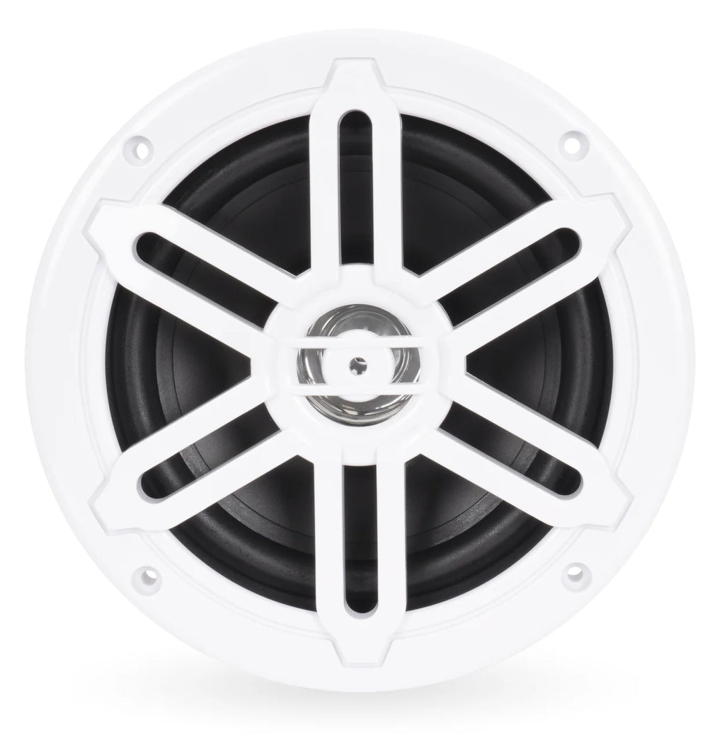6.5" 2-Way Coaxial Marine Speakers (White) S490