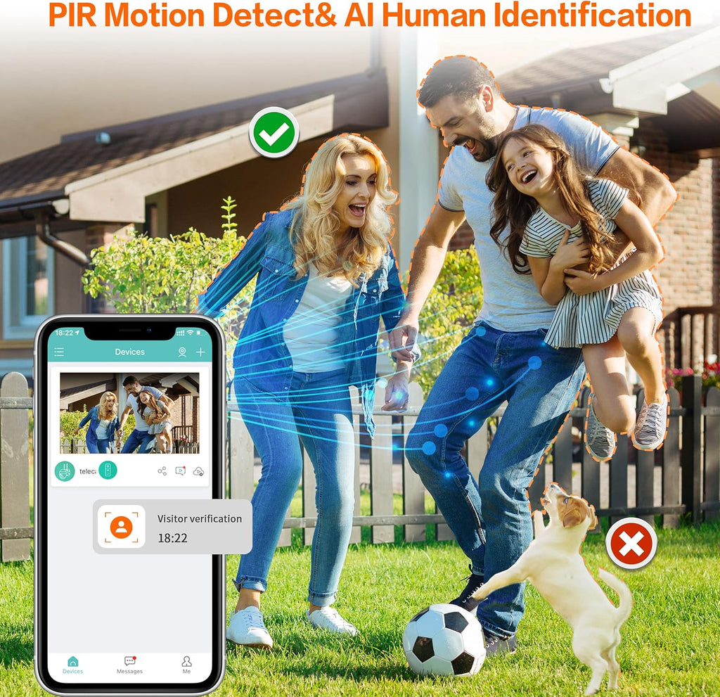 2K Wireless Video Doorbell Camera with Night Vision O83967