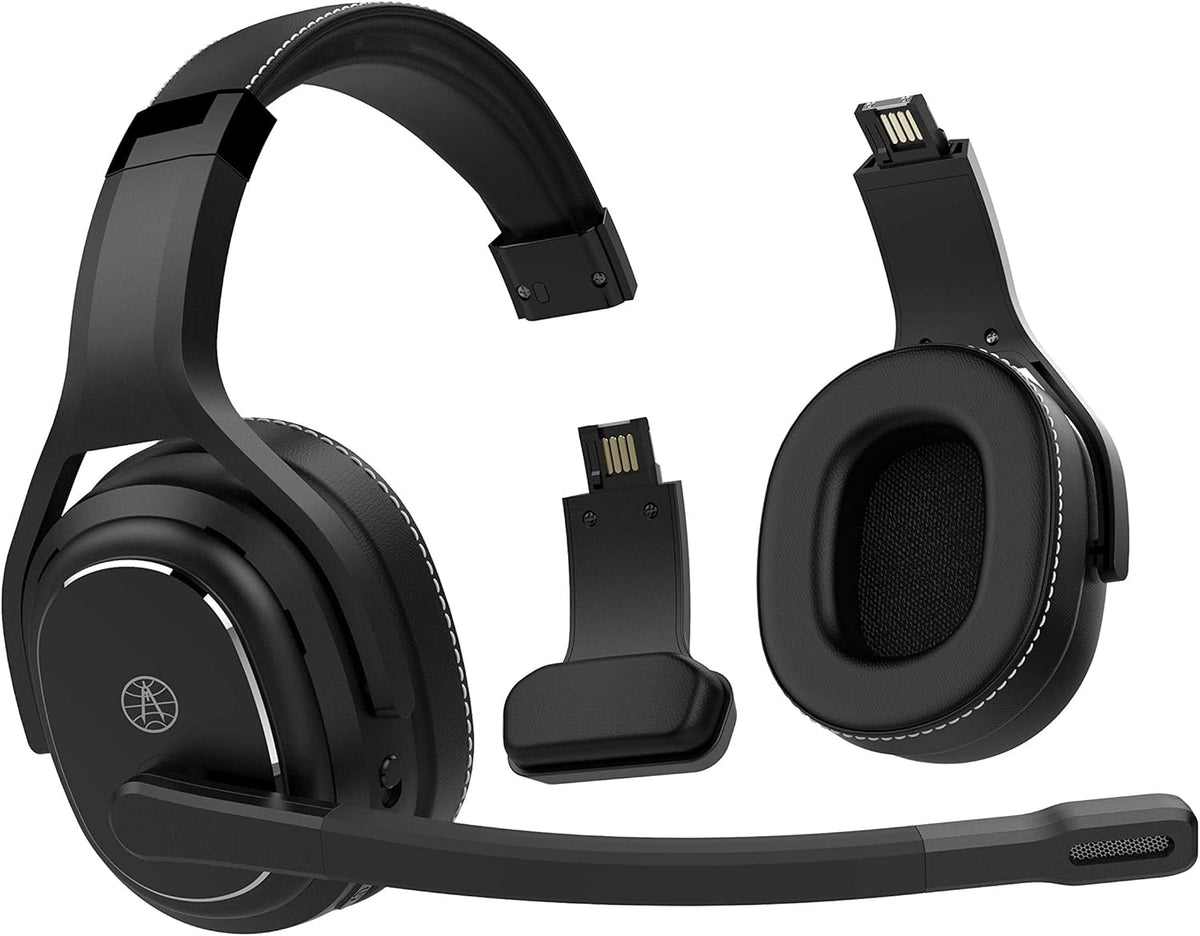 Black Wireless Headset with Noise Cancellation W397194