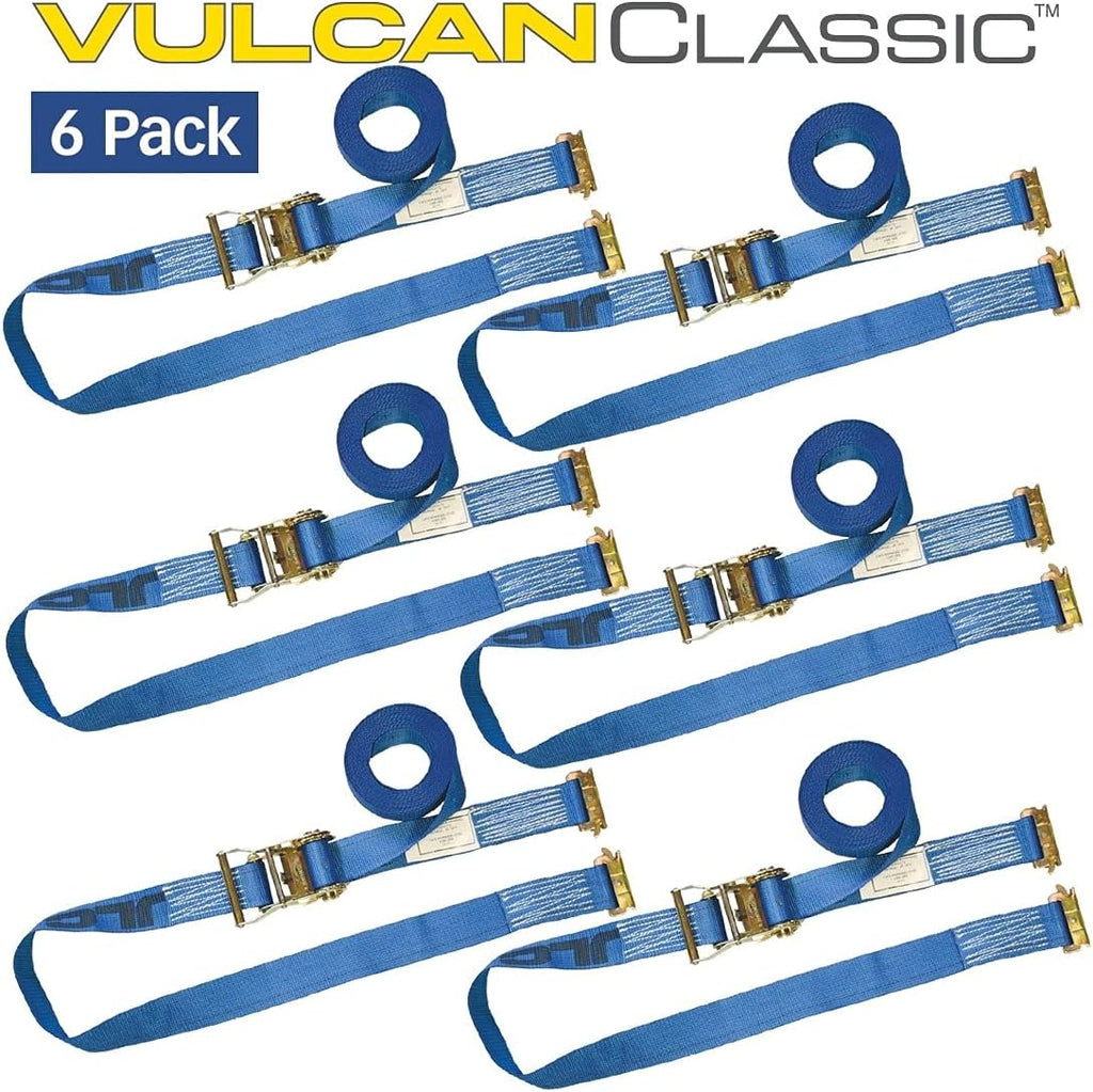 Ratchet Strap for E Track, 20 Foot, 6 Pack, Blue, 1,333 Pound Safe Working Load X972577