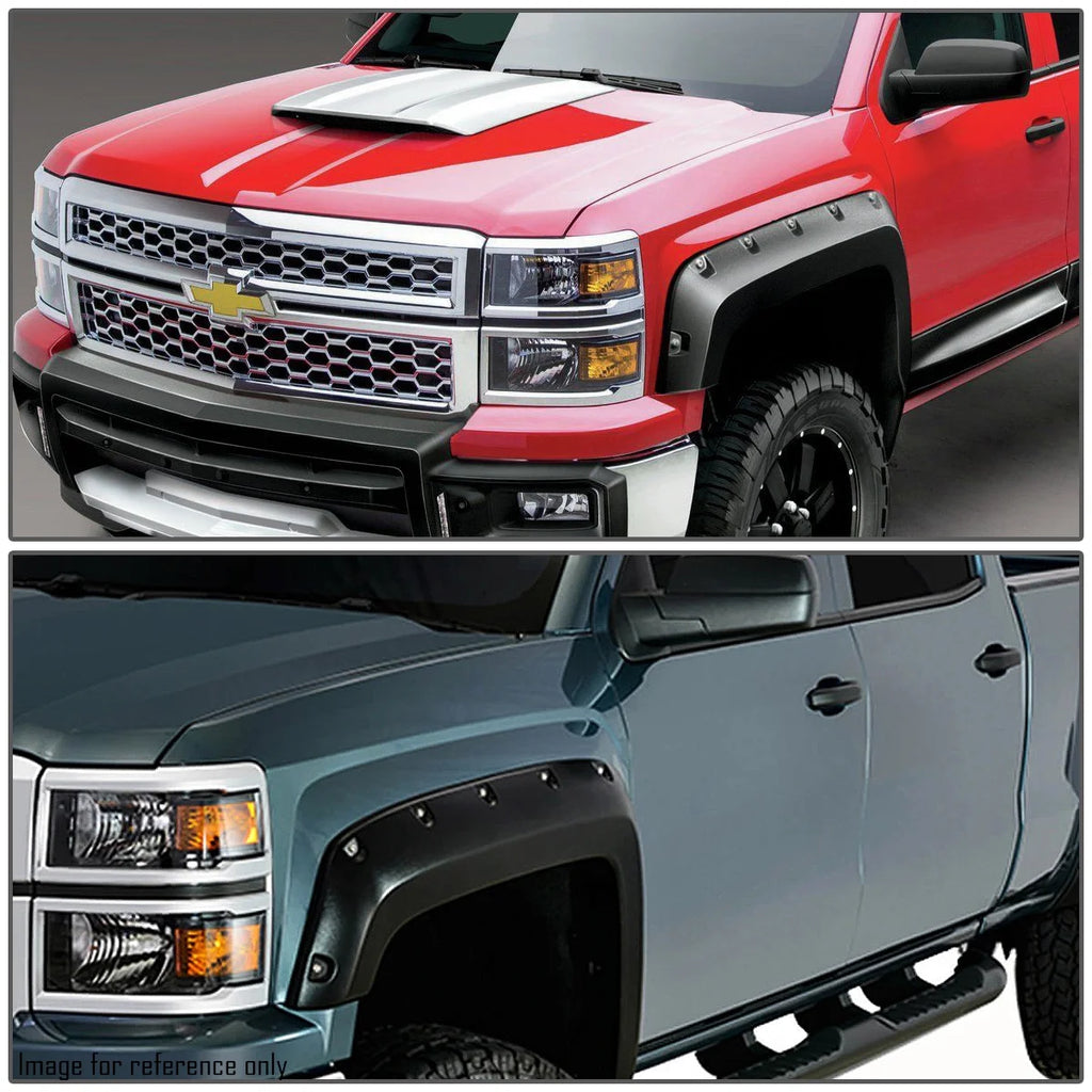 Pocket-Rivet Fender Wheel Flares for Chevy Silverado Fleetside Long Bed M711