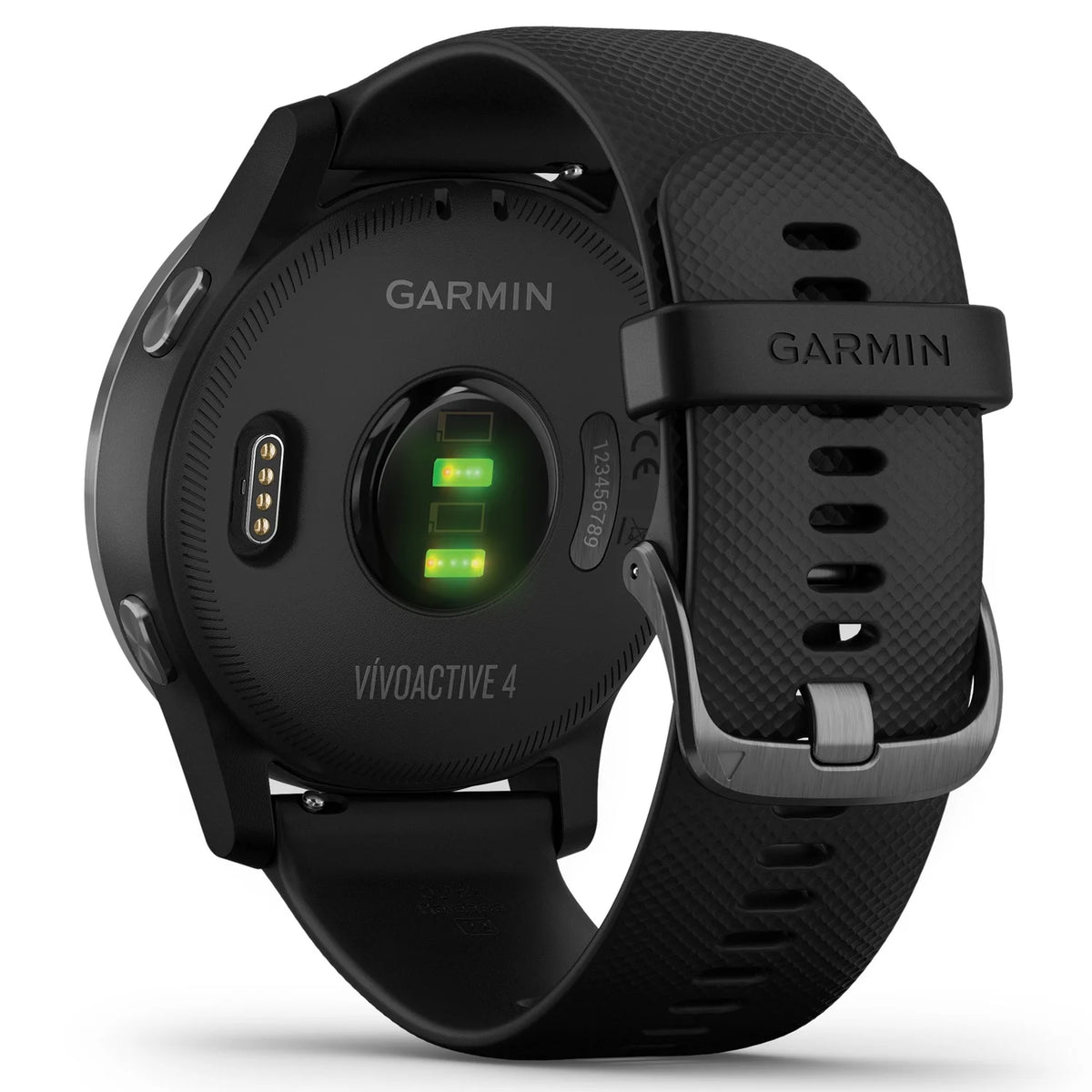 vívoactive 4 Slate Stainless Steel Bezel Black Case Silicone Band Q298041
