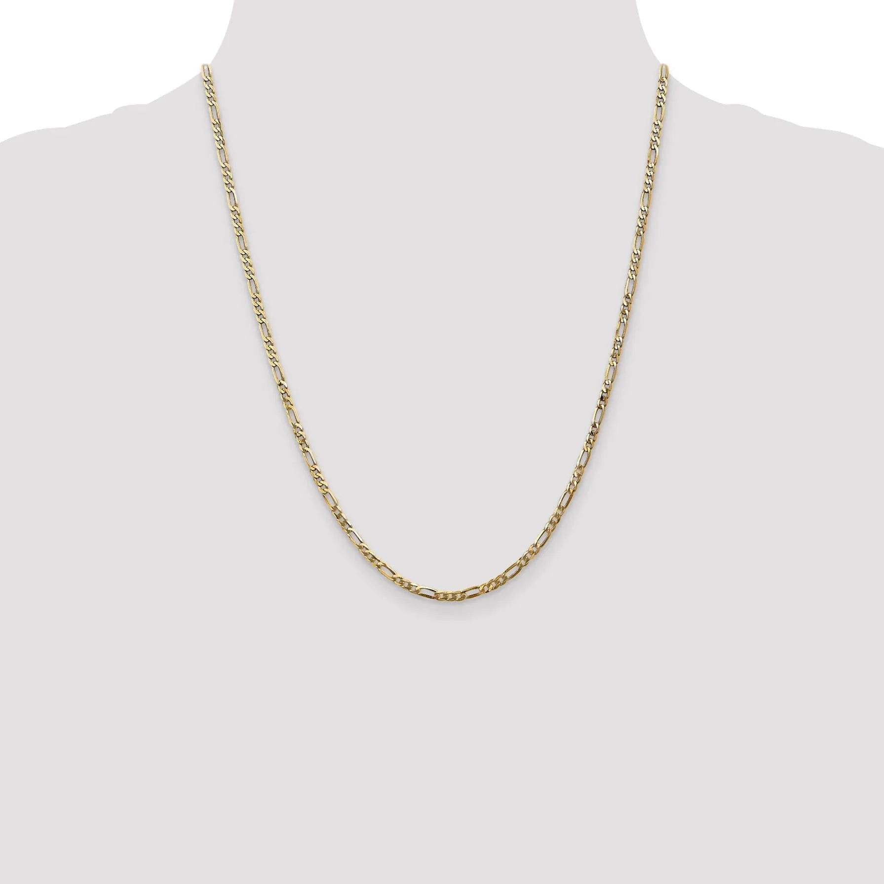 14k Yellow Gold 2.75mm Figaro Chain U685